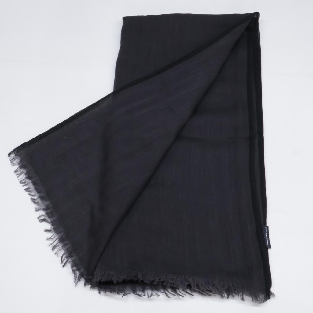 HERMES H logo cotton stole Dark grayUsed