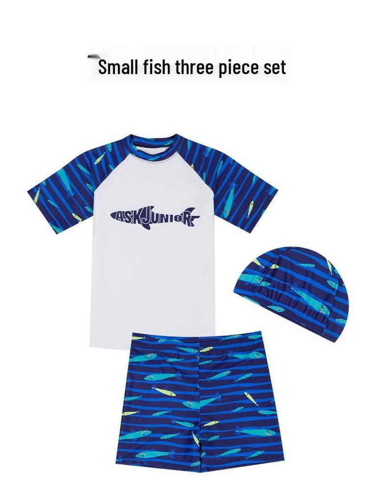 Kids' Quick-Dry Sunscreen Swimsuit Set for Boys and Girls - Medium to Large Sizes for Toddlers and Children, Perfect for Hot Springs