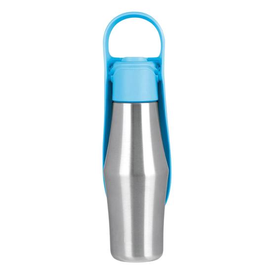 750ML Portable Dog Water Bottle, Leak-Proof Stainless Steel Water Bowl for Dog Cats, Large Capacity Outdoor Travel Pet Water Dispenser