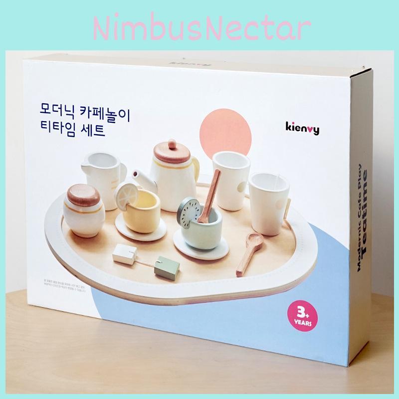 Play Kids Kitchen Set With Wooden Tea Pot And Accessories For Gift Daily
