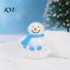 Cute Christmas Desk Ornaments 2Pcs Mini Snowman Figurines, Winter Tiny Resin Decoration, Xmas Micro Small Landscape Statues Ornament Garden