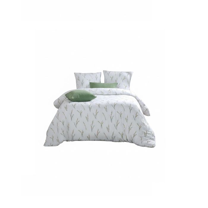 Parure de lit Vegetal en gaze de coton 220 x 240 cm