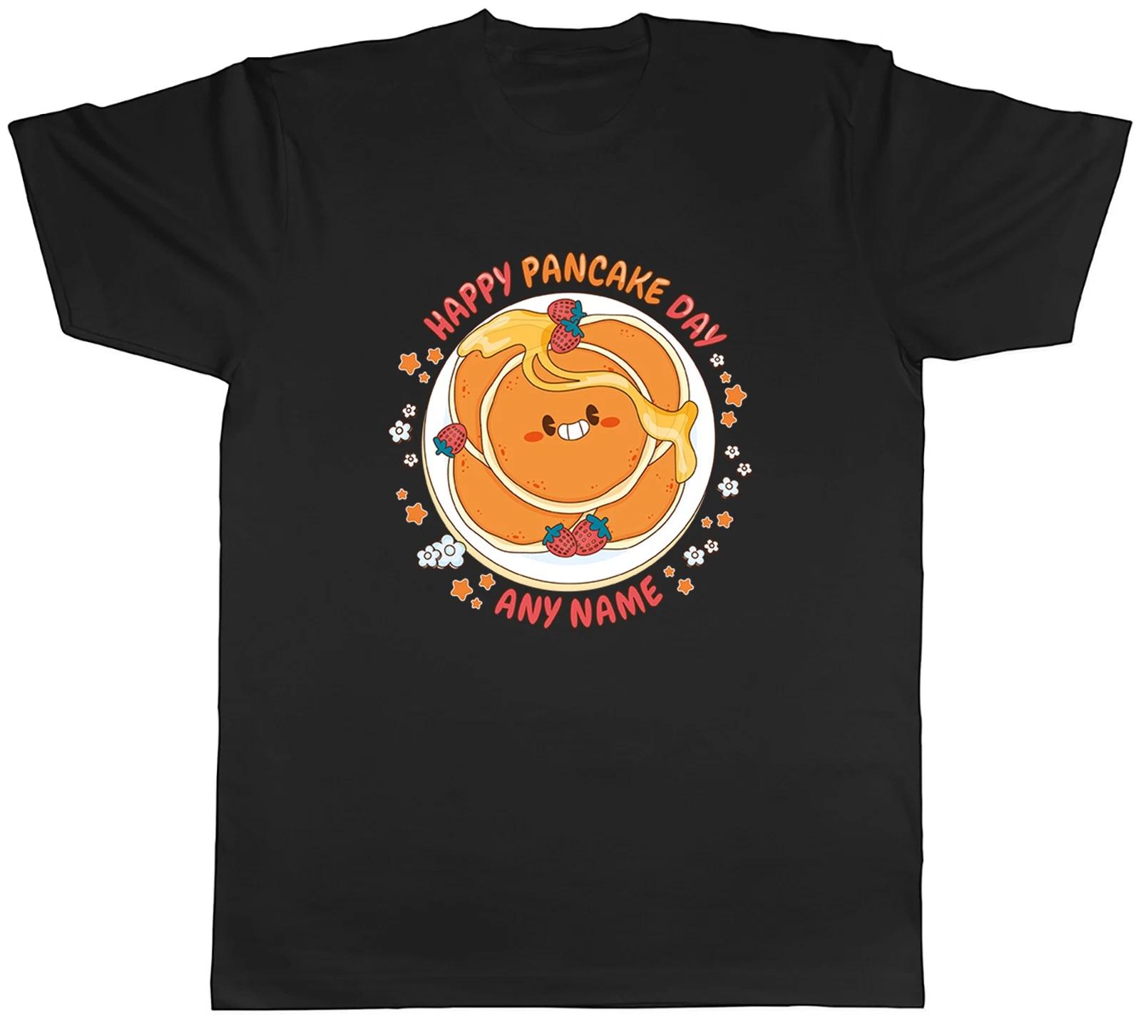 Personalised Happy Pancake Day Mens T-Shirt Tee Gift Top XXL