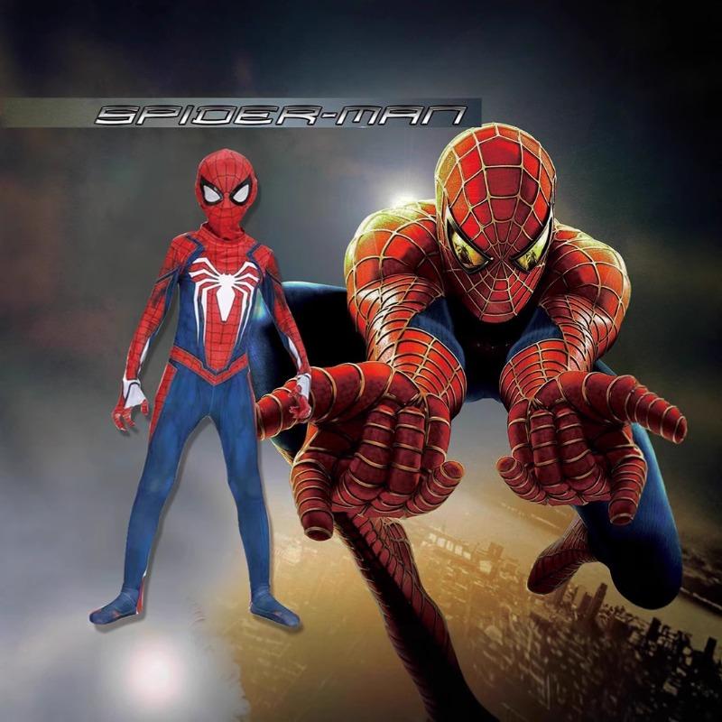 Spider-Man Bodysuit Hero Toby Adult Cosplay Costume Halloween Kids Muscle Spider Onesie