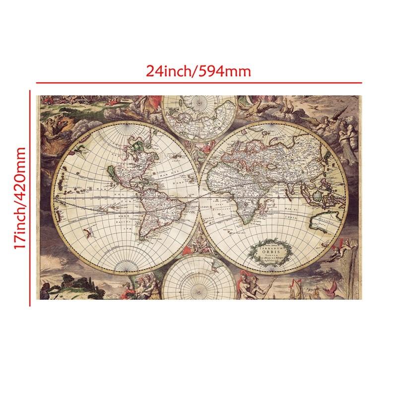 

Винтажный декор, плакат, карта на английском языке, средневековое латинское искусство, живопись, гостиная, учебные принадлежности, путешествия/образовательный инструмент 59*42cm