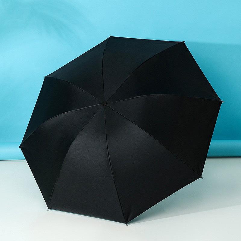 Customized Large Automatic Business Umbrella - Sun & Rain Dual-Use, Black Glue Sunshade, Anti-Rainstorm, Reinforced Windproof.