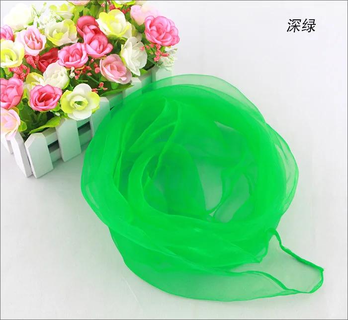 

10 шт./уп. 60x60 см Шарф для танцевального шоу Конфетный цвет Однотонный шарф Женский Летний Весенний Прозрачный Квадратный Платок