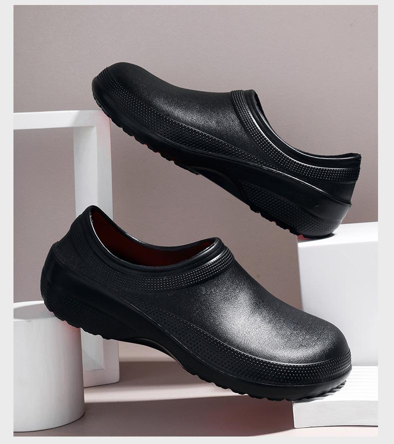 Kadın aşçı ayakkabısı kaymaz mutfak ayakkabısı iş ayakkabısı yağ geçirmez su geçirmez aşınmaya dayanıklı yağmurluk erkekler için Bilek iş ayakkabısı