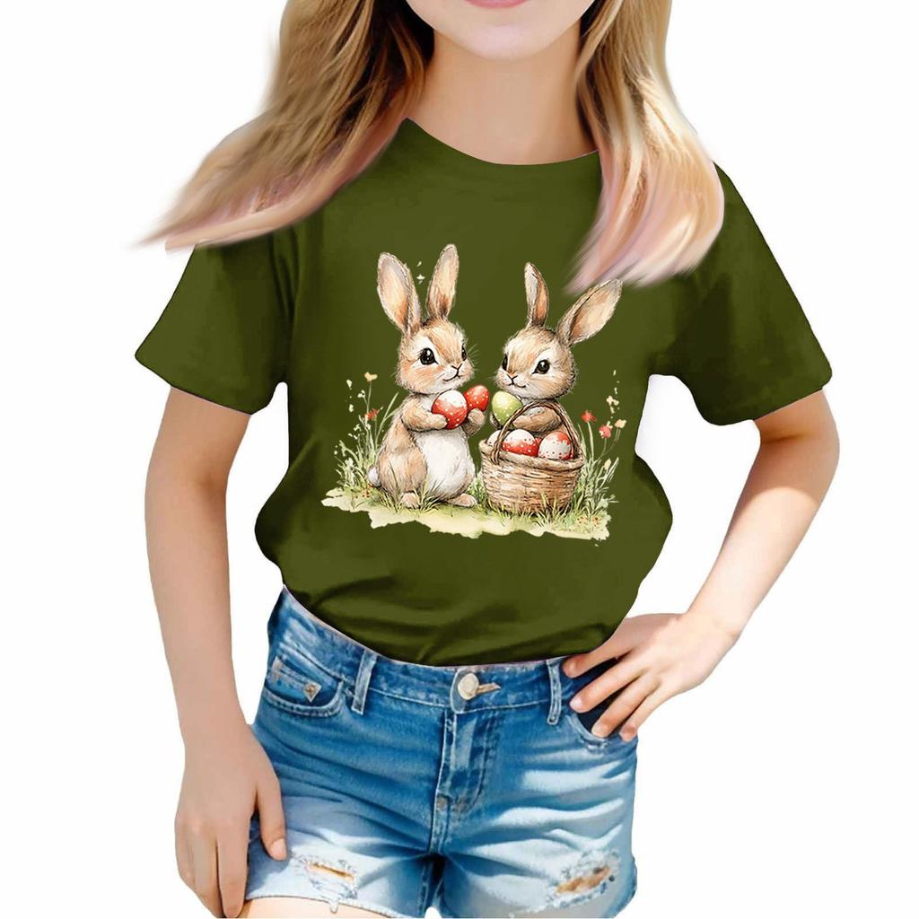 Kleinkind Mädchen Jungen T-Shirts Kinder Top Jungen und Mädchen Bedrucktes Kurzarm T-Shirt