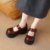 Fashion Wedges Shoes for Women 2025 Autumn New Chunky Heel Platform Mary Jane Shoes Simple and Stylish Women's Pumps Zapatos De Mujer