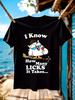 Funny Graphic Tshirt I Know How Many Licks It Takes