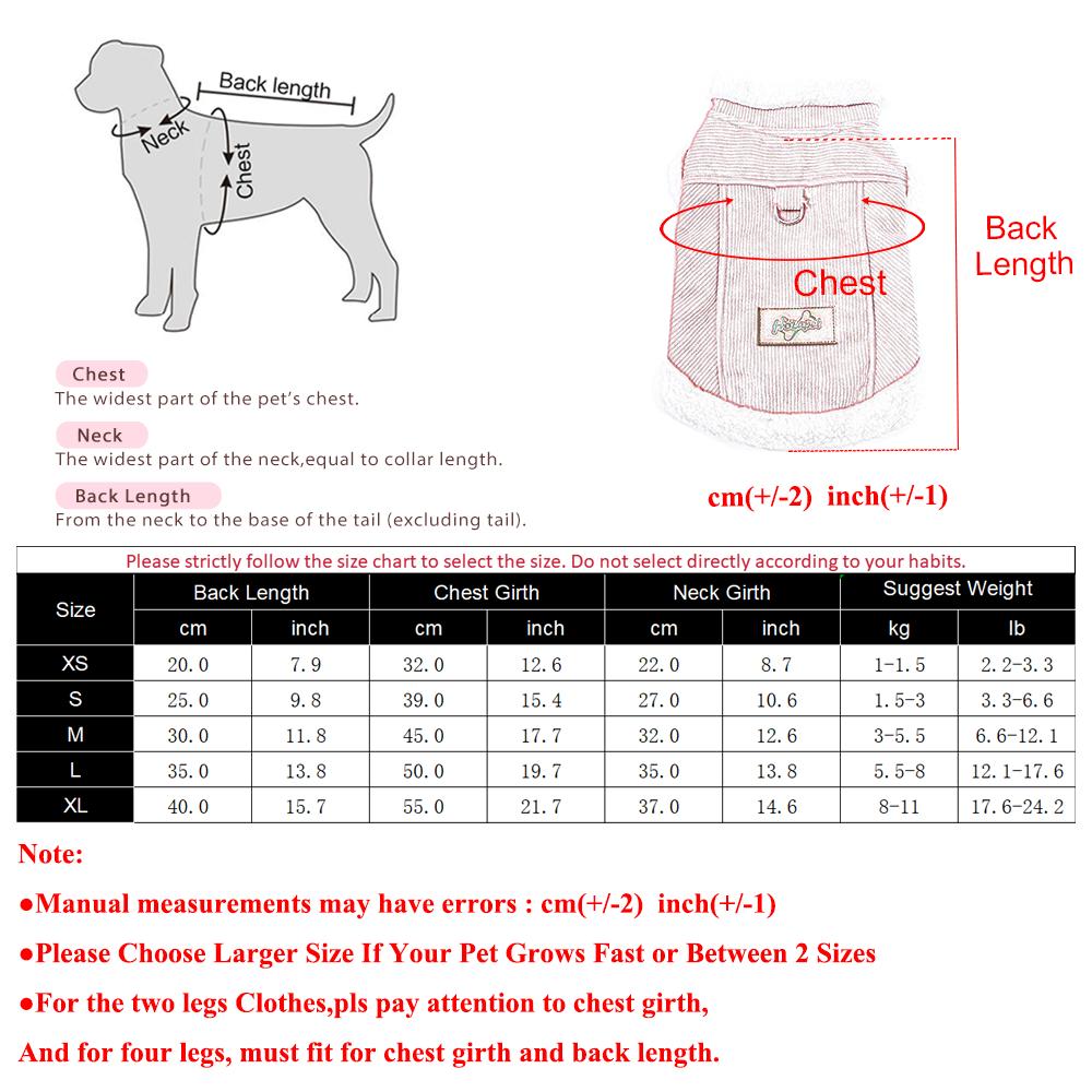 Winter Warm Dog Coat Fleece Soft Collar Cotton Pet Outfits Cats Clothes For Small Dogs Puppy Vest Pet Clothing Sleeveless Jacket