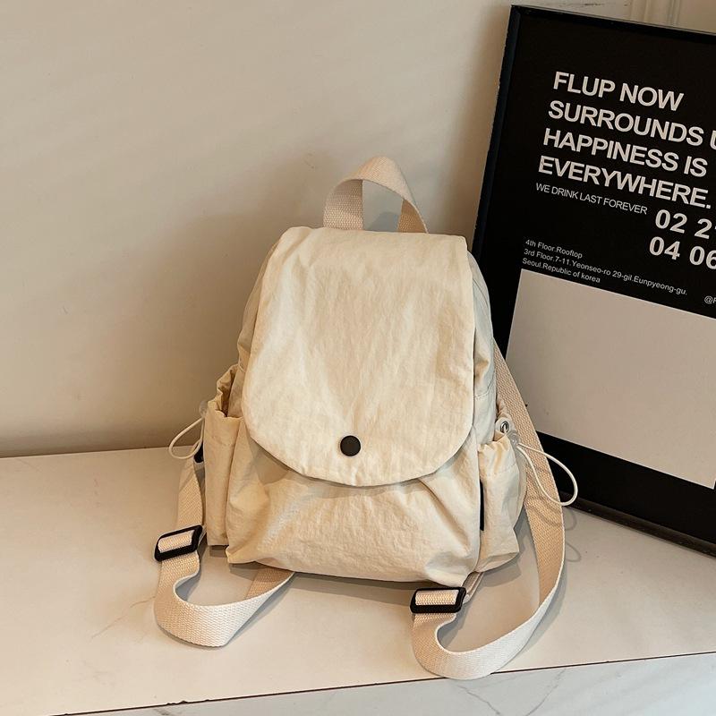 New Canvas Backpack Men's and Women's Rest Backpack Leisure Large Capacity Flip Bag Student Schoolbag Travel Backpack