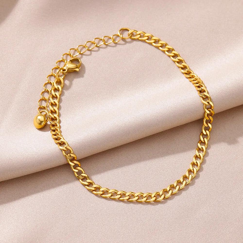 Stainless Steel Imitation Pearl Anklets for Women Gold Color Chain Ankle Bracelet Anklet Summer Beach Jewelry Accessories Gift
