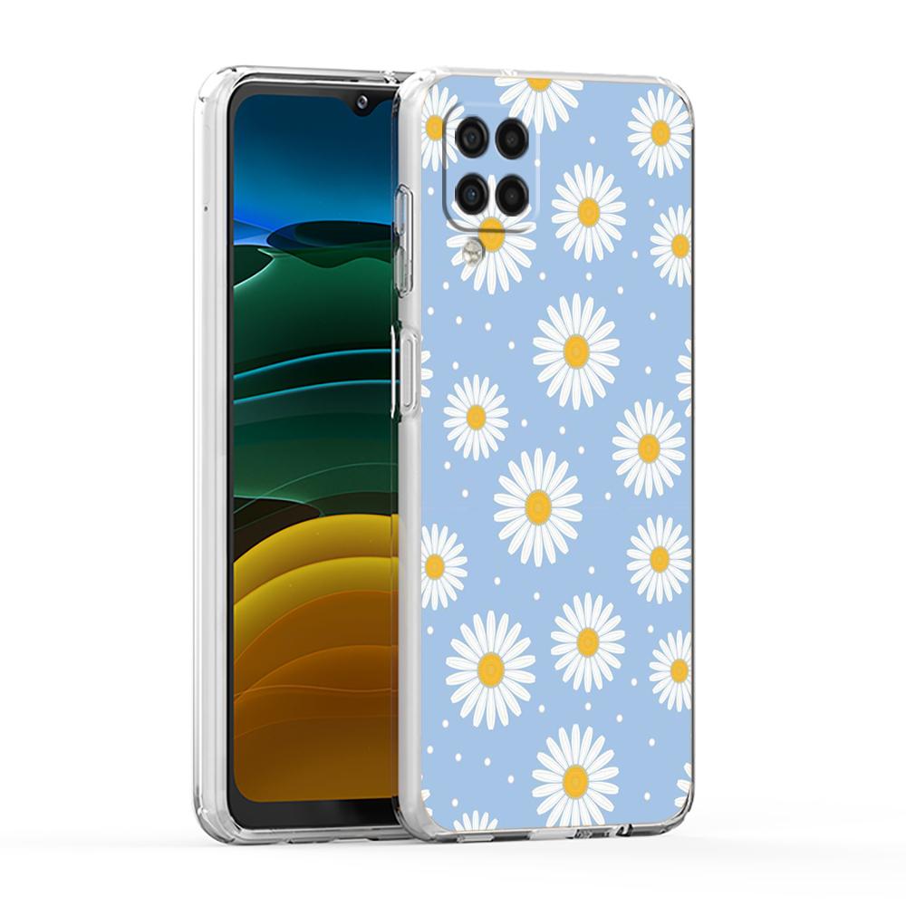 Fashion Fresh Little Daisy Flower Cover for Samsung Galaxy A13 A22 A52S A52 A72 A51 A71 A41 A31 A21 5G Transparent Phone Case