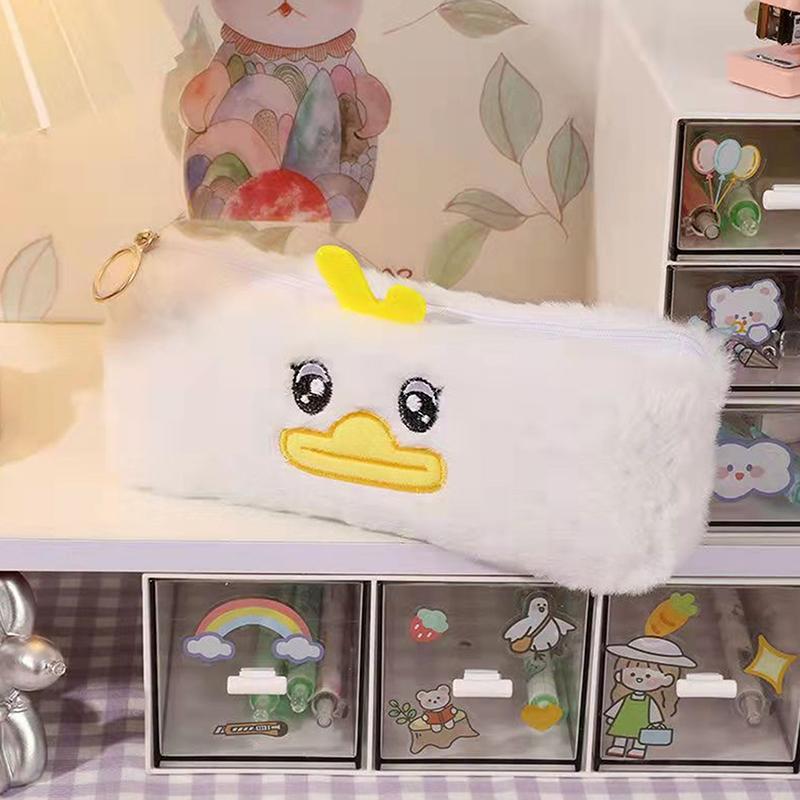 

Plush Pencil Case Ins Korean Cartoon Animal Makeup Bag Kawaii Large Capacity Stationery Storage Bag
