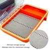 Spoon Hook Baits Organizers Tray Flying Fishing Tackle Waterproof Fly Storage Box Fishing Tackle Box with Sponge Pad