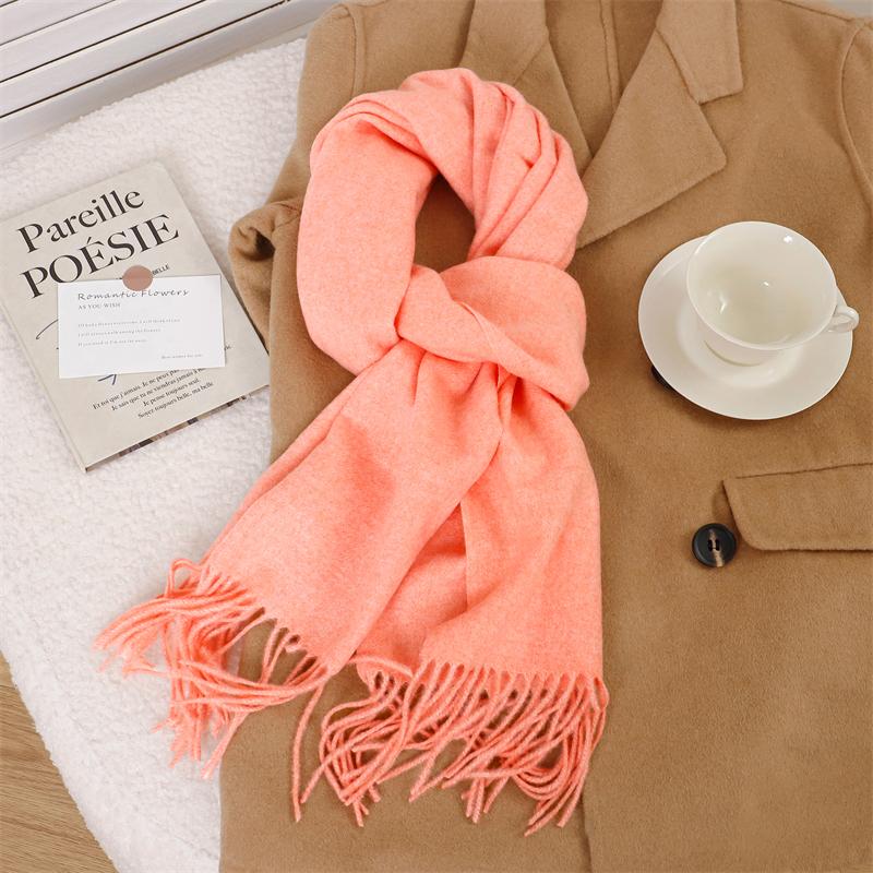 New 69 Color Winter Scarf for Women Long Warm Cashmere Scarves Hijab Solid Lady Shawl Wrap Female Pashmina Bandana Poncho Stoles