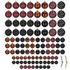 Christmas Ornaments - SPRINGOS - 100 Pieces - Black, Brown, Burgundy - Plastic - Elegant Decoration