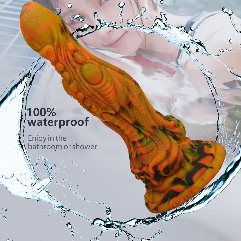 Liquid Silicone Blend Dildo Twin Viper Special Shape Penis Soft Anal Plug Female Adult Viper Special Shape