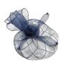 Handcraft Fascinator Hat Hairhoop With Tulle Flower Adjustable Headwear For Bridesmaid Bridal Shower Formal Event Props