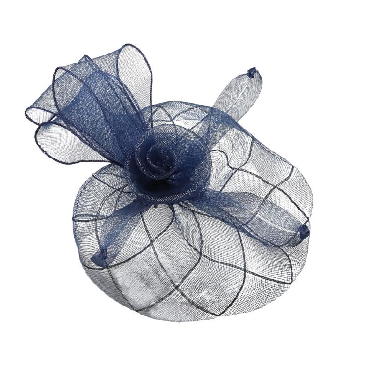 Handcraft Fascinator Hat Hairhoop With Tulle Flower Adjustable Headwear For Bridesmaid Bridal Shower Formal Event Props