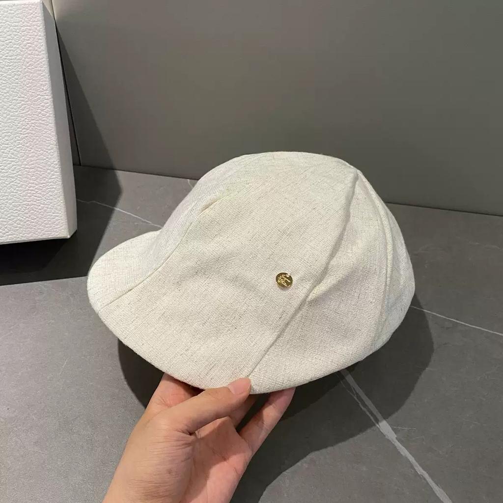Retro versatile Japanese literary and artistic cotton and linen forward hat beret children spring and autumn thin breathable newsboy hat painter hat
