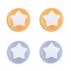 eXtremeRate PlayVital Cute Switch Thumb Grip Compatible with Nintendo Switch and OLED Thumbstick Cap Covers Violet Star-Shaped Caps, Switch, Lite,