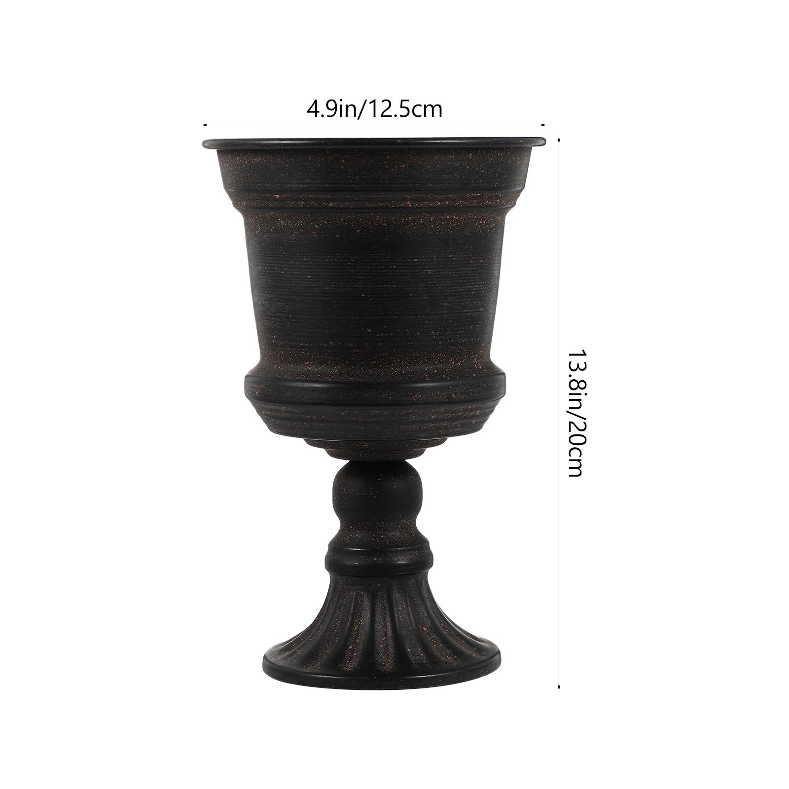 

1 шт. Художній залізний горщик для квітів Металева ваза Для декору будинку та саду Настільна прикраса Весільна центральна композиція Свіжі сушені квіти чорний