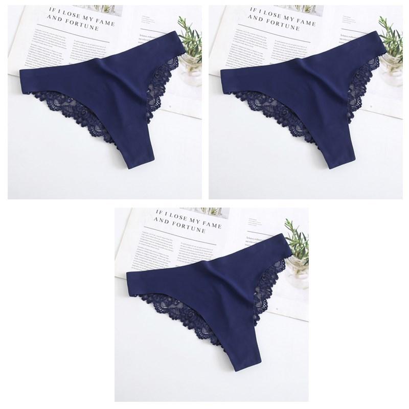 3 Stück Damen Sexy Dessous Slips Spitze Übergröße Slips Niedrige Taille Unterhosen Intimbekleidung Nahtlose Slips Seidenhöschen Damen Tangas