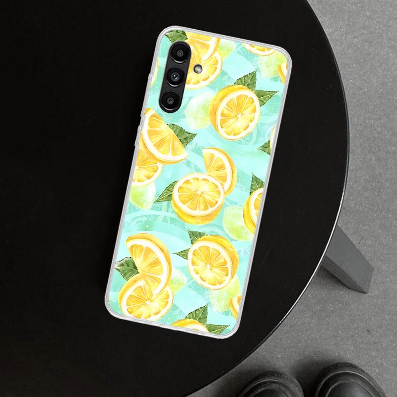 Summer Fruits Lemon Phone Case Cover for Samsung Galaxy A17 A16 A26 A36 A56 A57 A37 A15 A25 A35 A55 A14 A24 A34 A54 A13 A23 A33