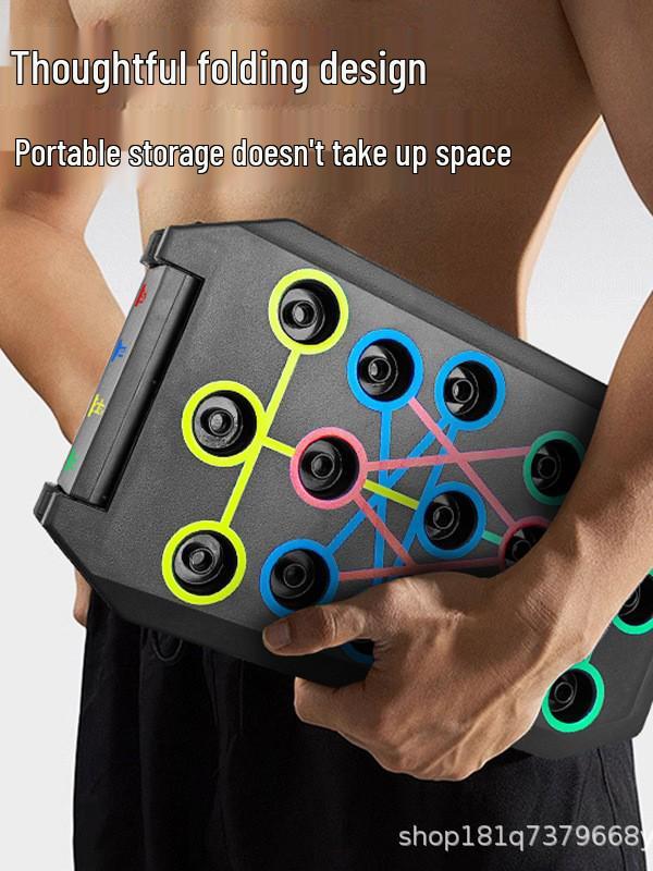 30-Hole Foldable Cross Push-Up Board for Indoor & Outdoor Fitness: Unisex & Portable