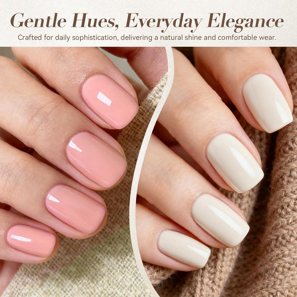 BORN PRETTY 23-Color Gel Nail Polish Set for Autumn/Winter: Brown, Burgundy, Red, Nude, Pink, Base Gel, Glossy & Matte Top Coat Included. Perfect for