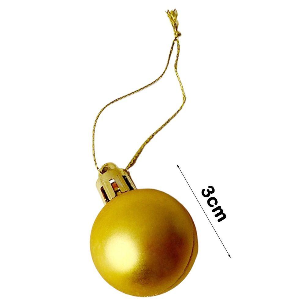 Fashion 3cm Christmas Ball Gift Crafts Party Supplies Christmas Tree Decorative Gold Matte DIY Hanging Ornament Ball Outdoor