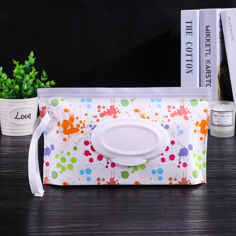 Waterproof EVA Baby Wipes Tissue Bag with Window and Pull-Out Design
