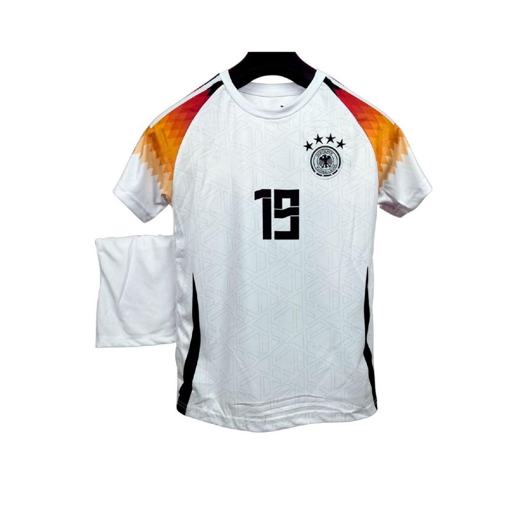Germany Euro 2024 Leroy Sane White Kids Football Jersey (jersey-shorts-socks-bracelet) Set Of 4