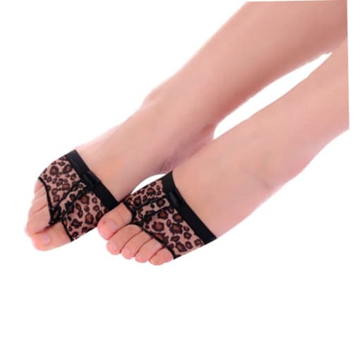 LIFKOME 2-delt leopard danseleggbeskyttere, komfortable for ballett, magedans og yoga