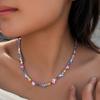 Bling Cubic Zircon Liefde Hartvorm Multi Kleur Ketting Dames Feest Verloving Cubaanse Ketting Ketting voor Dames Man Sieraden