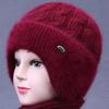 Middle-aged and Elderly Winter Hat Winter Mother Knitted Warm Senior Hat Scarft Old Lady