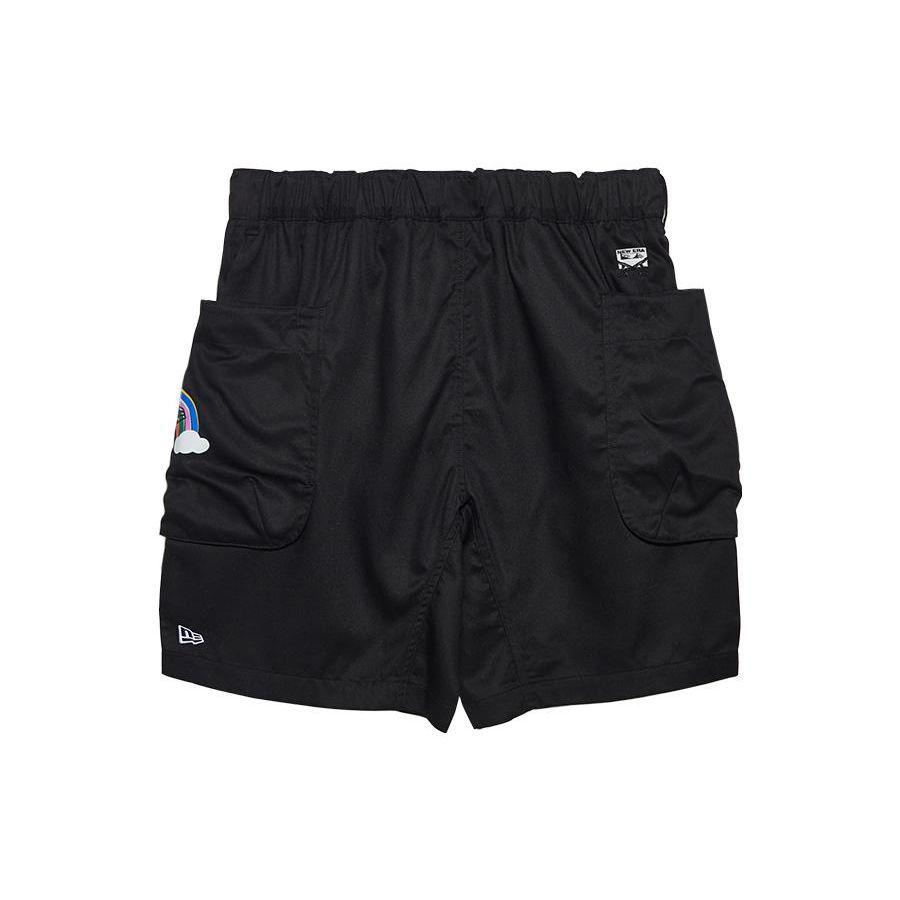 New Era Skateboard Pattern Printed Casual Shorts Unisex Shorts Black 13280276