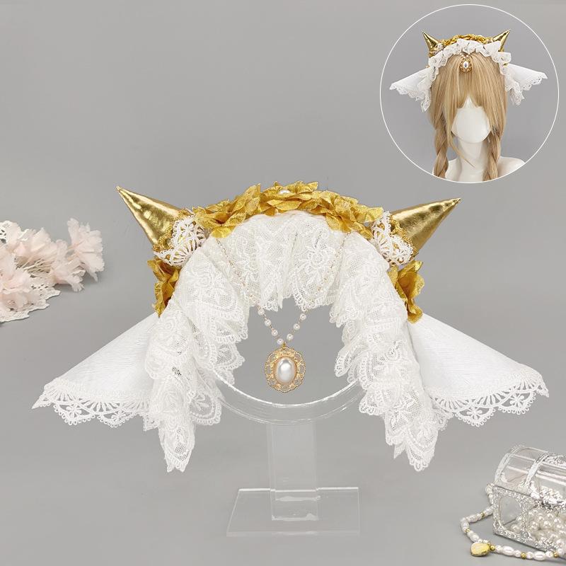 

Comic-com cos the fifth little girl, the source of evil, headband, Japanese Lolita hair accessories, lo doll feeling, horns head wear One size fits all