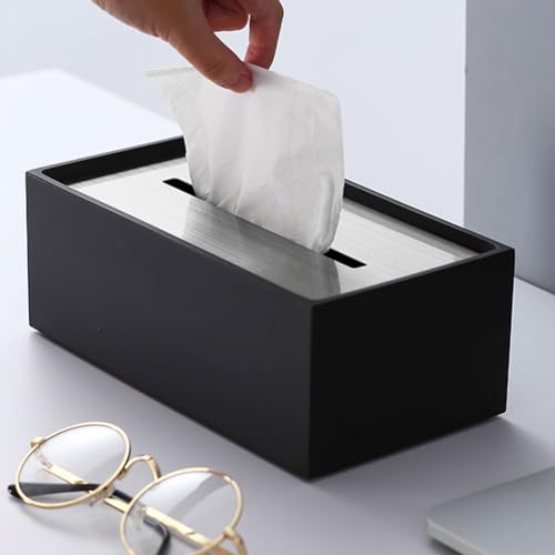 Stylish tissue case, tissue box, tissue holder, tissue cover, simple, cute, luxurious, heavy, stylish stainless steel plate with a cement and concrete