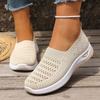 Spring Summer Women's Lightweight Knit Walking Shoes Breathable Casual Sneakers Non-slip Outdoor Daily Commute Footwear