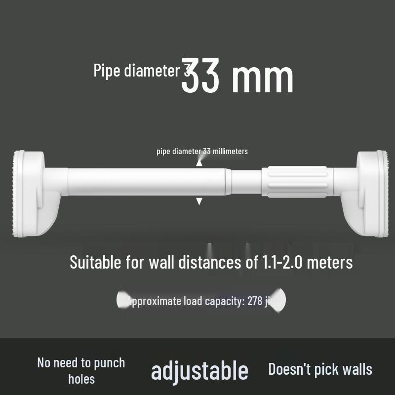 Retractable No-Drill Balcony Clothes Drying Rod, 304 Stainless Steel Hanger for Home Use