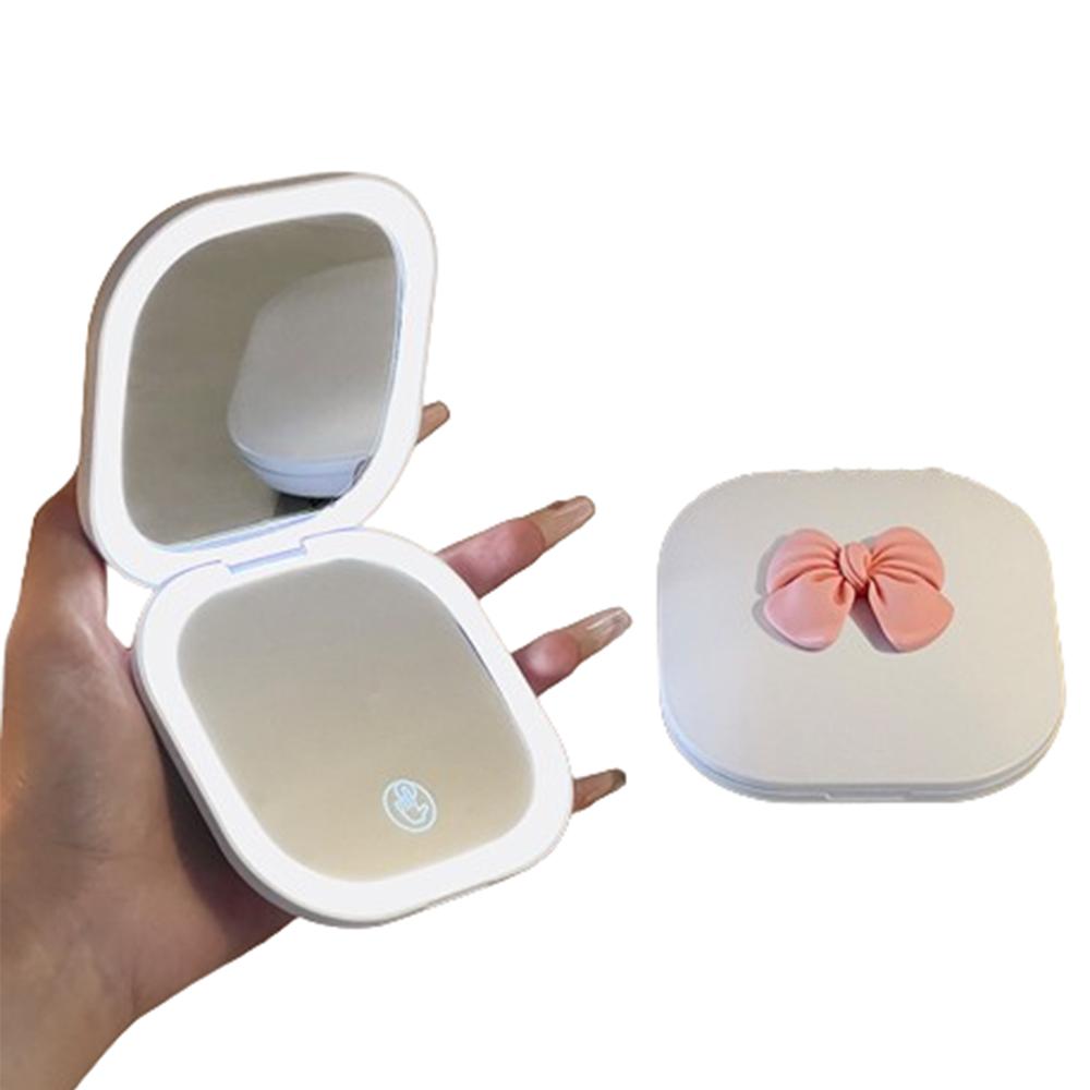 1X/3X Travel Cosmetic Mirrors Double Sided Pocket Mirror with Light LED Makeup Mirror  Bedroom