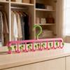 Ushaped Multi Hook Rack With 360 Degree Rotation For Clothing And Accessories