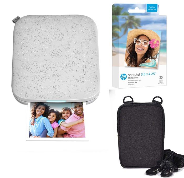 Okamžitá fototiskárna - HP - Sprocket - 3x4 - 50 balení papíru Zink - Bezdrátové Bluetooth