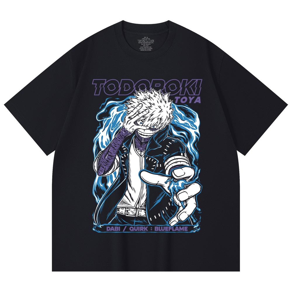 230 Gsm 100% Cotton My Hero Academia V11 Dabi Print Unisex Heavy Cotton T Shirt