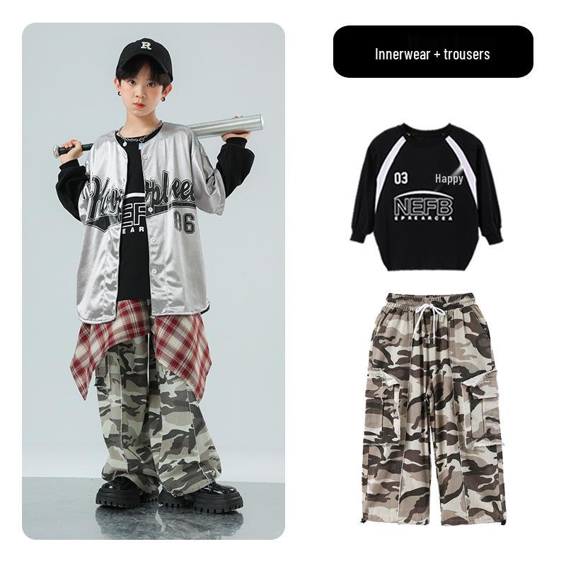Abbigliamento Hip Hop alla Moda per Bambini: Street Dance, Jazz, Abbigliamento da Performance Cool per Ragazzi e Ragazze