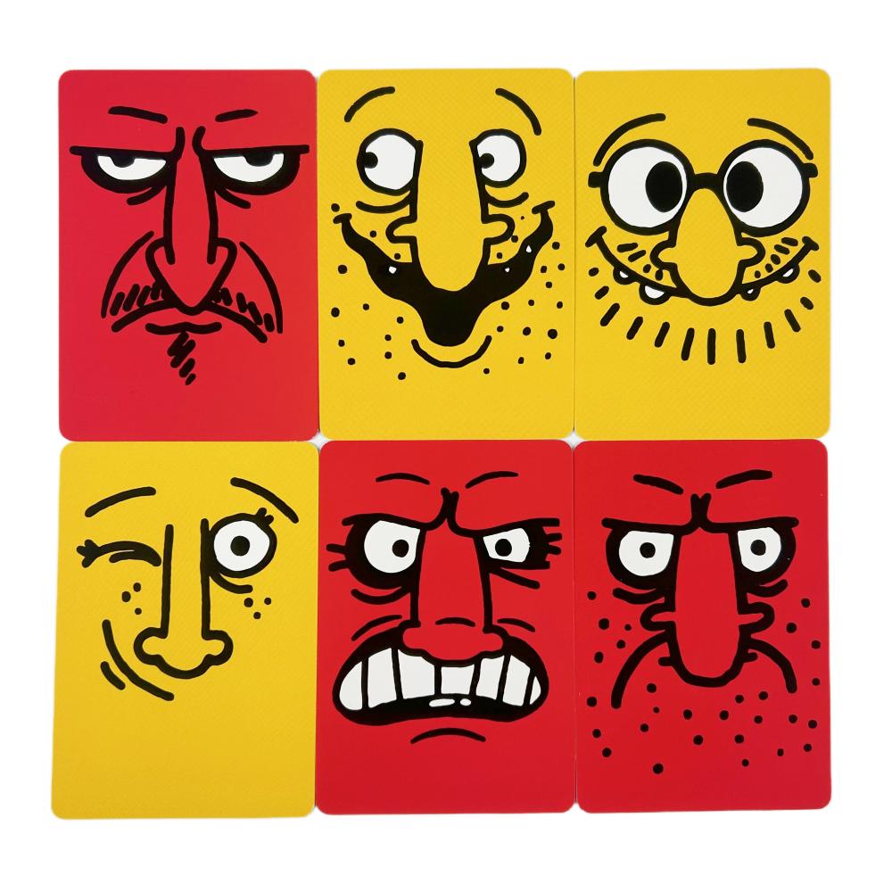 Gioco di Carte Faccia Buona Faccia Cattiva Divertente Gioco da Festa da Viaggio per la Famiglia